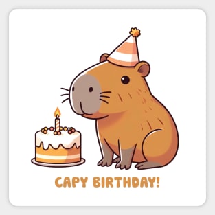 Cappy Capy Birthday Capybara Magnet